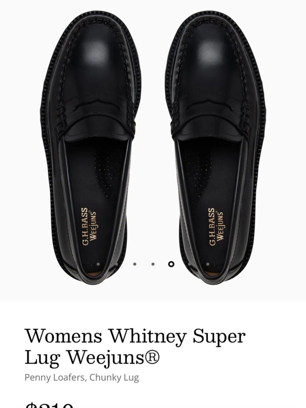 G.H. Bass & Co. Womens Penny Loafers in Black